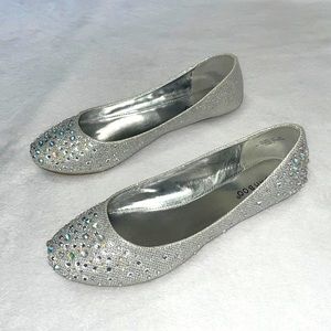 Bamboo Rhinestone Crystal Flats